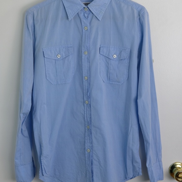 Just a Rock'n Shirt button up boyfriend shirt XS/S - Picture 3 of 4